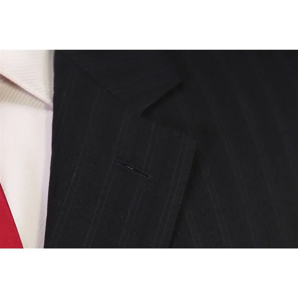 Paul Smith The Westbourne Black Textured Tonestripe 3-Btn Slim Fit Wool Suit 38R - Picture 5 of 12